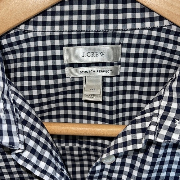 J. Crew Black & White Checker Woman Shirt - Picture 3 of 7